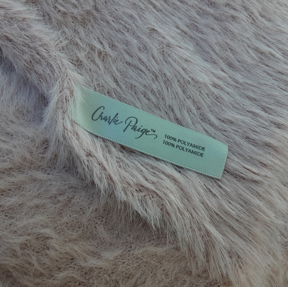 NWOT Charlie Paige Blush Pink SOFT Scarf & Hat - Picture 4 of 8
